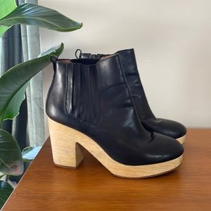 Madewell clog boots black size 10